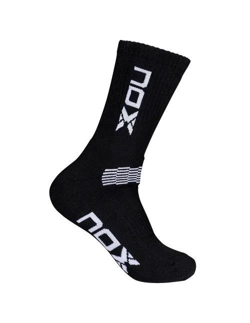Nox Technical Half-Calf Socks Black Vertical Logo | Ofertas de padel