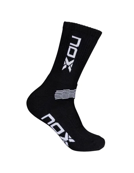 Nox Technical Half Shaft Socks Black Vertical Logo (chaussettes techniques à mi-hauteur) | Ofertas de Padel
