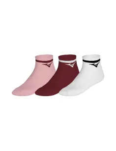 Pack 3 Calcetines Tobilleros Mizuno Training Rosa | Ofertas de Padel