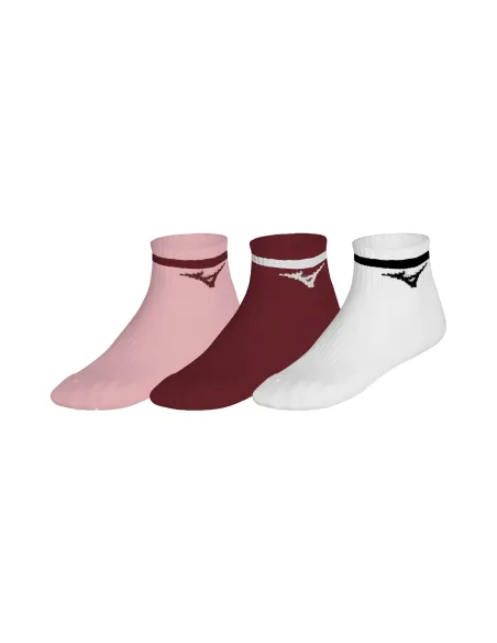 Pack Of 3 Socks Ankle Mizuno Training Pink | Ofertas de Padel