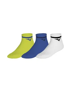 Confezione Da 3 Calzini Mizuno Training Mid With Line Verde/Blu/Bianco |Padel offers