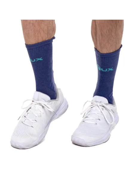 Pack 2 Meias Siux Longos Reveal Turquoise/Navy | Ofertas de padel