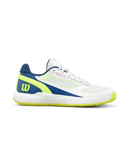 Wilson Rush Pro 5 Weiß/Blau/Fluor Junior | Ofertas De Padel