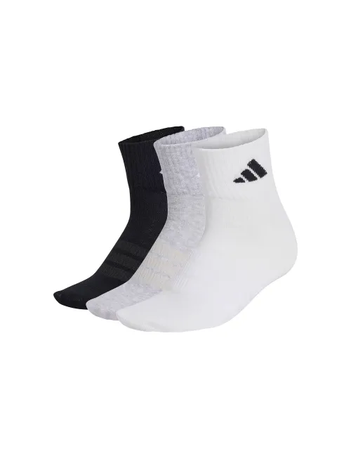 Pack De 3 Chausettes Adidas Essential Ankle Blanc/Noir/Gris | Ofertas De Padel