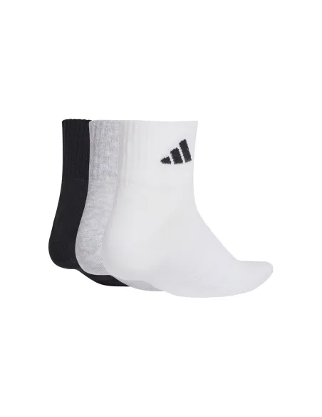 Pack 3 Calzini Adidas Essential Ankle Bianco/Nero/Grigio |Padel offers