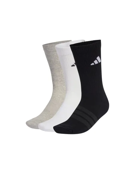 Pack 3 Calzini Adidas Essential Crew Grigio/Bianco/Nero |Padel offers