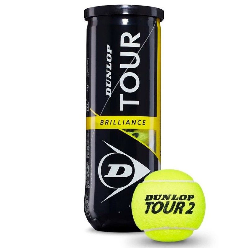 Bote 3 pelotas Dunlop Tour Brillance | Bolas de tênis | Dunlop 