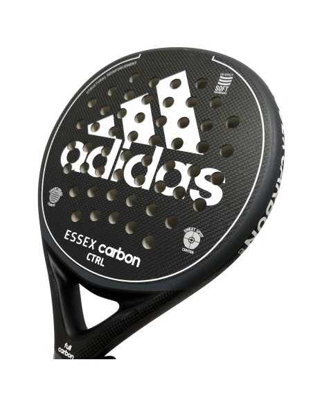 Pala Adidas Essex Carbon Control Black / White Rough RK6CH9 | Ofertas de pádel