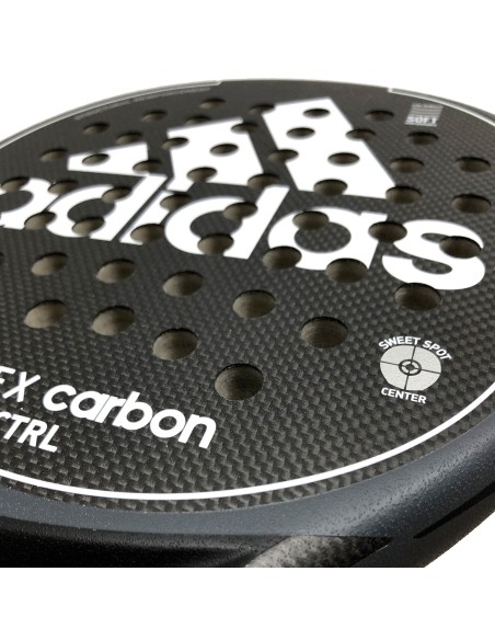 Pala Adidas Essex Carbon Control Black / White Rough RK6CH9 | Ofertas de pádel