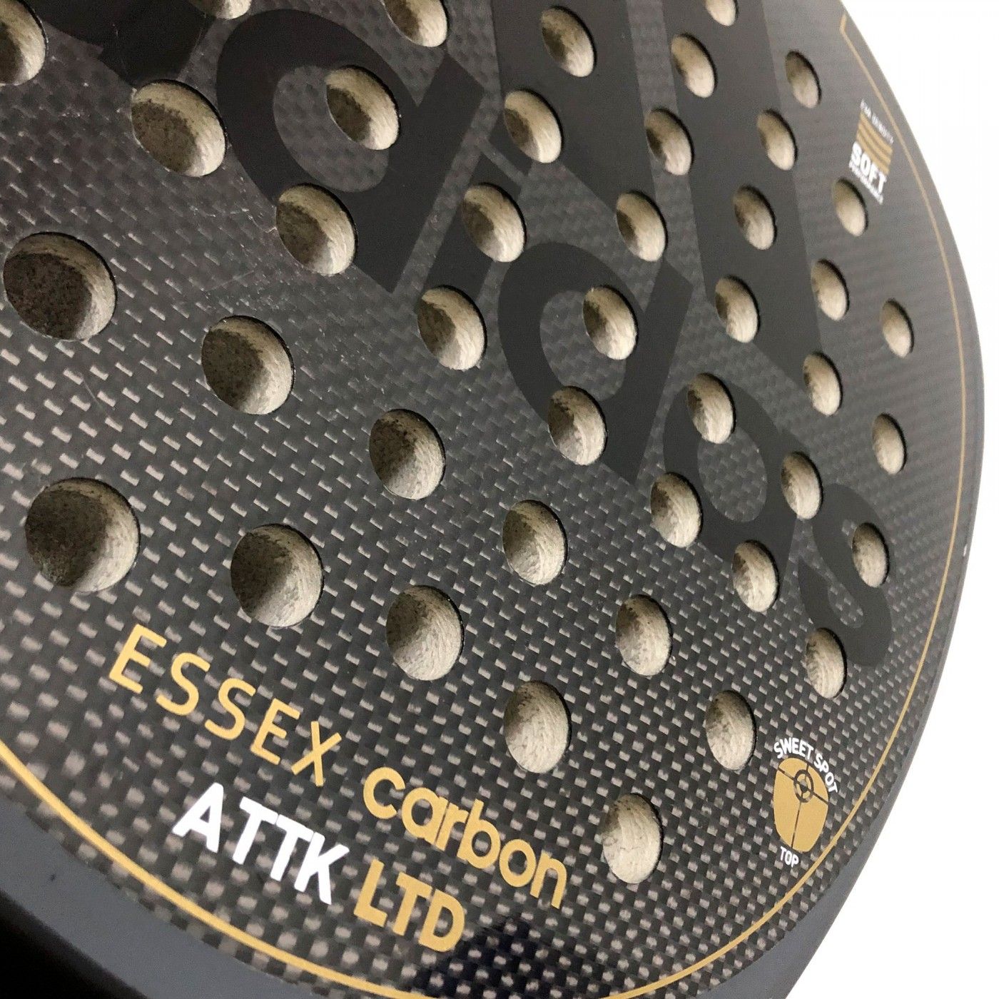 Pautas canal Escalera Pala Adidas Essex Carbon Attack Black/Gold LTD | Ofertas De Pádel