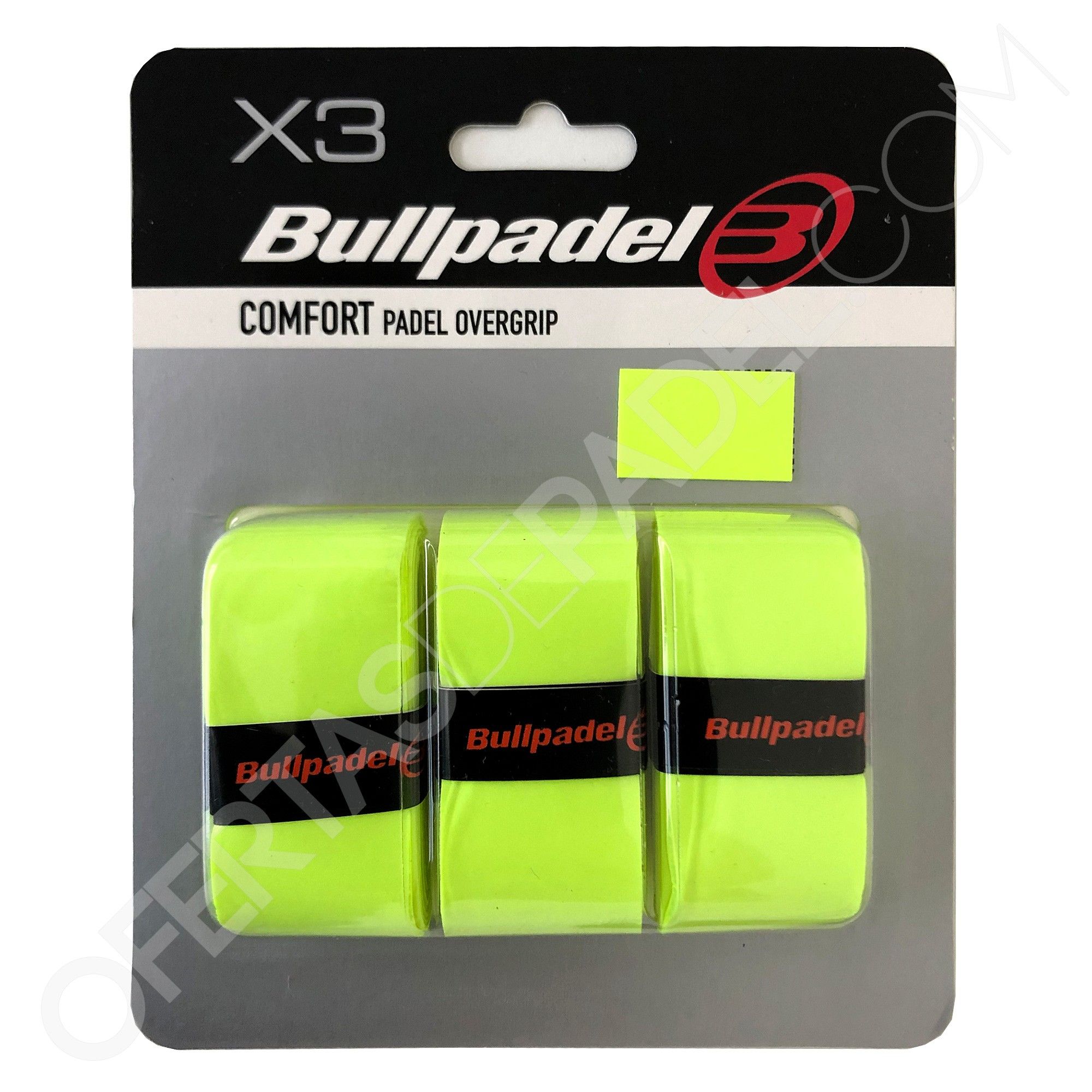 Overgrip Bullpadel 3 Unidades Gb-1200 Amarillo Fluor