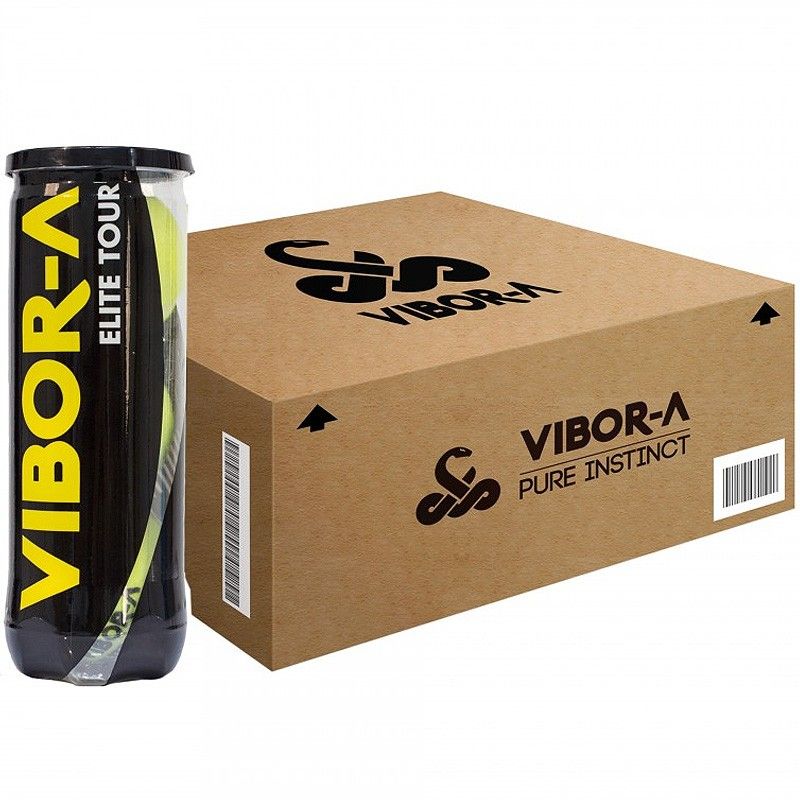Box 24 cans of 3 Vibora Elite Tour paddle balls | Paddle ball box | Vibor-A 