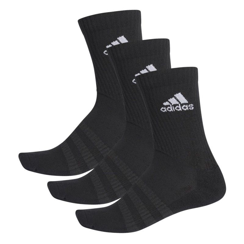 Adidas Cush CRW 3PP Black Socks | Unisex Socks | Adidas 