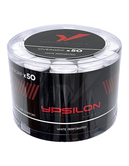 Drum 50 Overgrips Ypsilon Comfort White Perforated | Ofertas de padel