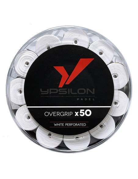 Tambor 50 Overgrips Ypsilon Comfort White Perforated 42751 | Ofertas de pádel
