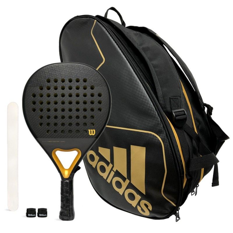 Pack Wilson Carbon Force Pro Gold + Adidas Carbon CTRL | Oferta...