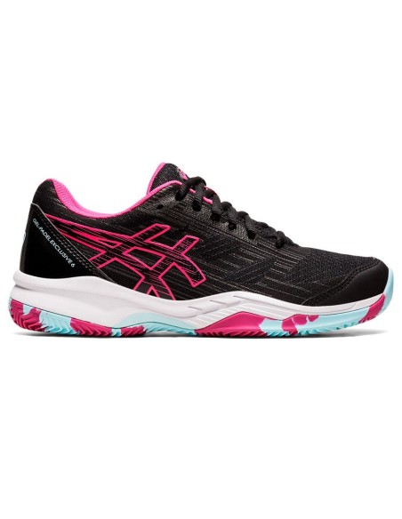 Asics Gel Padel Exclusive 6 Negro Rosa Mujer 1042A143003 | Ofertas de pádel