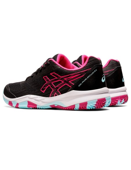 Asics Gel Padel Exclusive 6 Negro Rosa Mujer 1042A143003 | Ofertas de pádel