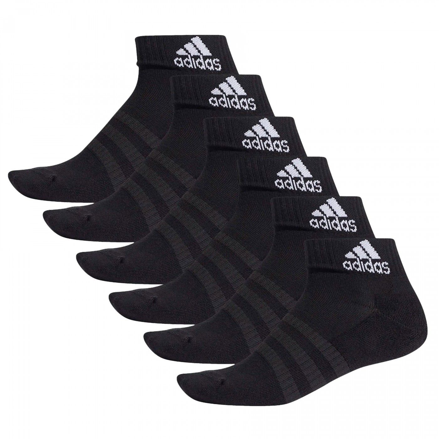Pack 6 pairs of Adidas Cush Ank Black Socks | Ofertas De Pádel