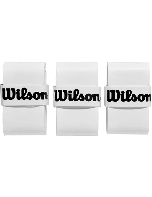 Blister of 3 Overgrips Wilson Pro White | Ofertas de padel