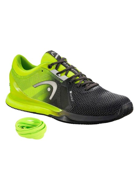 Head Sprint Pro 3.0 SF Clay Homens Preto/Lima | Ofertas de padel