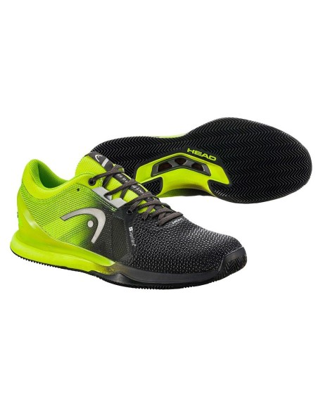 Head Sprint Pro 3.0 SF Clay Homens Preto/Lima | Ofertas de padel