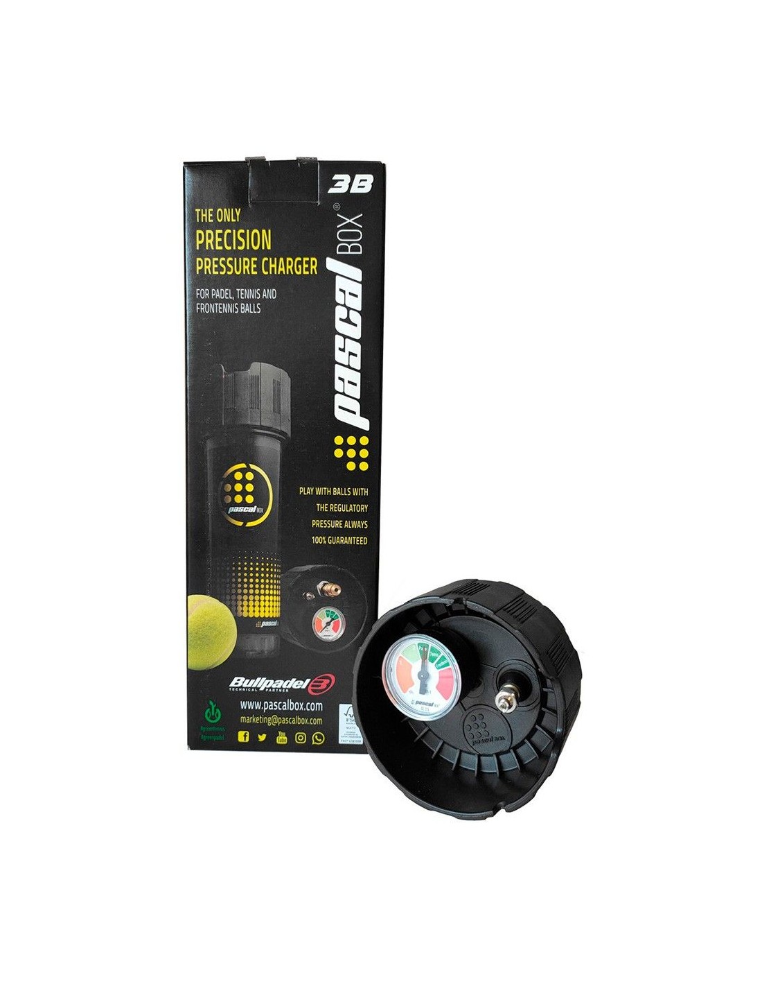 PRESURIZADOR PELOTAS DE PADEL BULLPADEL PASCAL x4