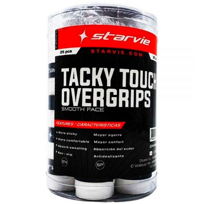25 Overgrips Starvie Tacky Touch | Caçamba Overgrip | StarVie 
