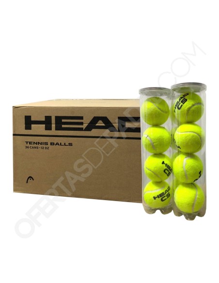 Cajón 36 botes de 4 pelotas Head CS | Ofertas de pádel