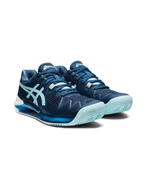 Asics Gel Resolution 8 Argilla Blu Grigio Donna 1042A070-406 |Padel offers