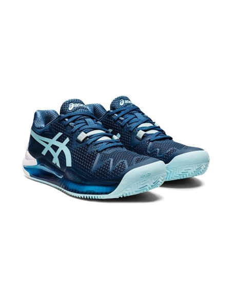 Asics Gel Resolution 8 Argilla Blu Grigio Donna 1042A070-406 |Padel offers