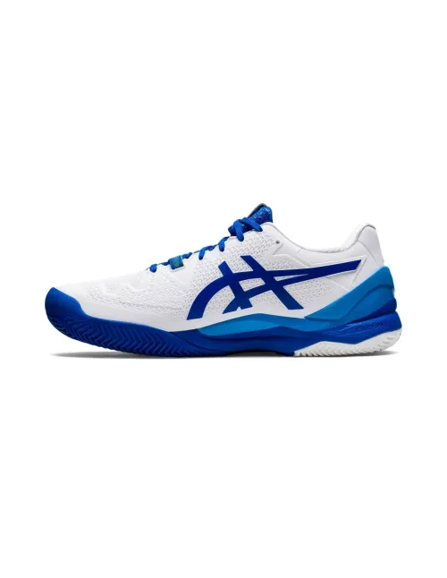 Asics Gel Resolution 8 Clay White Blue 1041A346-960 | Ofertas de padel