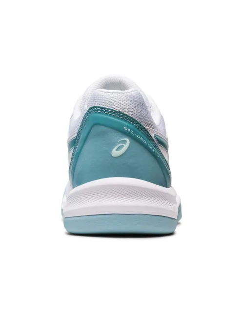 Asics Gel-Dedicate 7 Indoor Branco Azul Feminino 1042A166-103 | Ofertas de padel