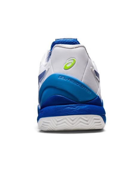 Asics Gel Resolution 8 Clay White Blue 1041A346-960 | Ofertas de padel