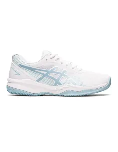 Asics Gel Game 8 Clay Oc Blanco Azul Mujer 1042A151 106 | Ofertas de pádel