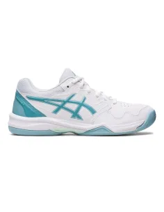Asics Gel-Dedicate 7 Indoor Blanco Azul Mujer 1042A166-103 | Ofertas de pádel