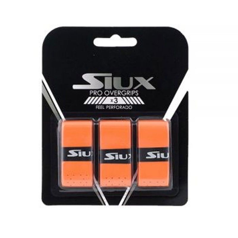Blister Overgrips Siux Pro X3 Naranja Perforado