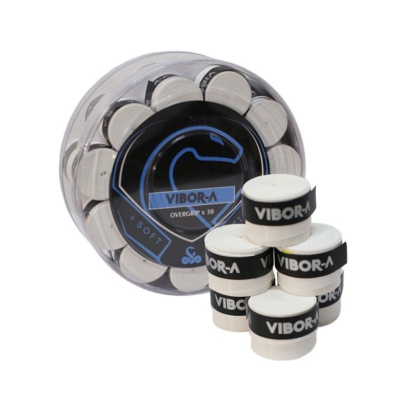 Cubo 30 Overgrips Vibor-a Mix Blanco