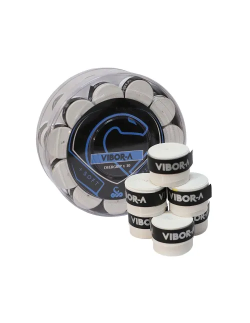 Cubo 30 Overgrips Vibor-a Mix Blanco