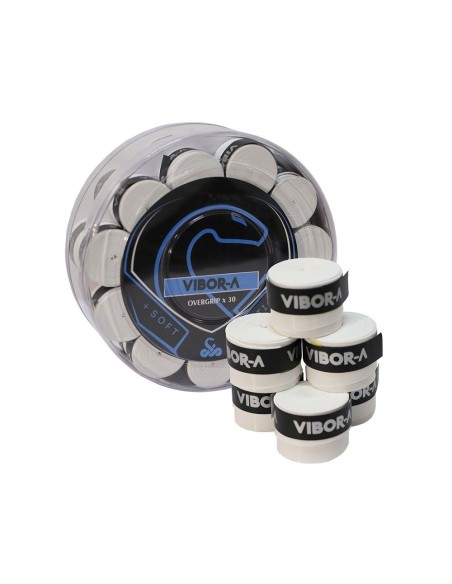 Balde 30 Overgrips Vibor-a Mix Branco | Ofertas de padel