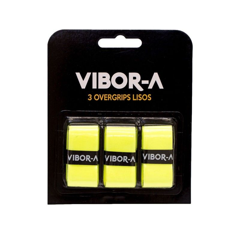 Blister 3 Overgrips Pro Vibor-a Liso Amarillo Fluor