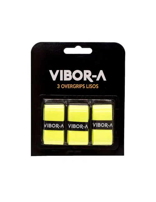 Blister 3 Overgrips Pro Vibor-a Liso Amarillo Fluor