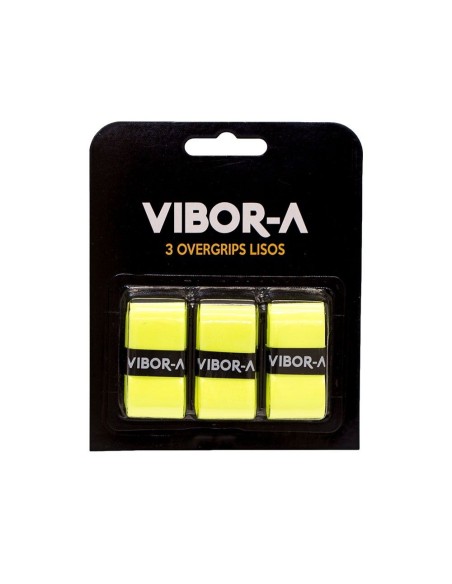 Blister 3 Overgrips Pro Vibor-a Liso Amarillo Fluor | Ofertas de pádel