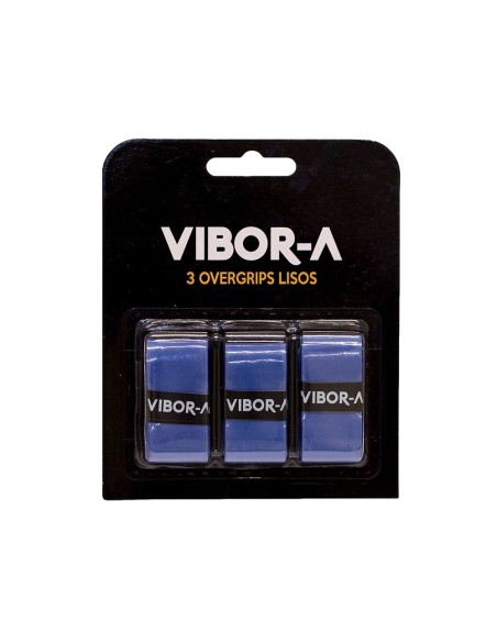 Blister 3 Overgrips Pro Vibor-A Liso Azul | Ofertas de padel