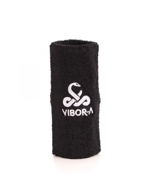 MuÑequera Vibora Negro Logo Blanco