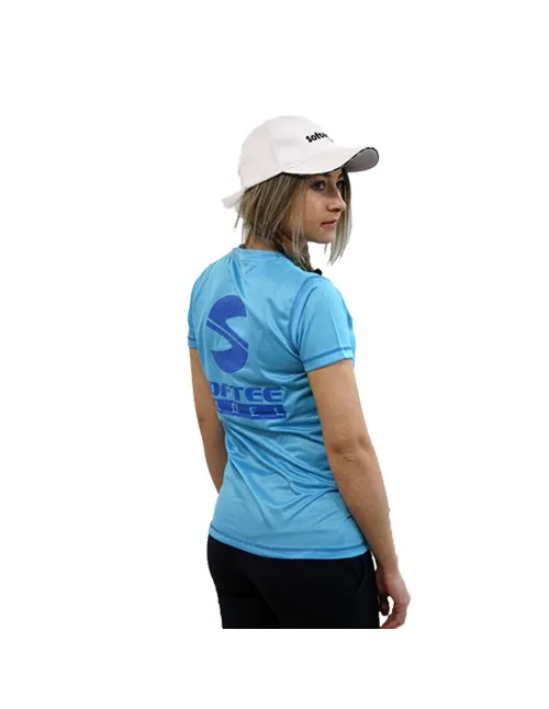 Camiseta Softee Padel Zero Celeste Mujer