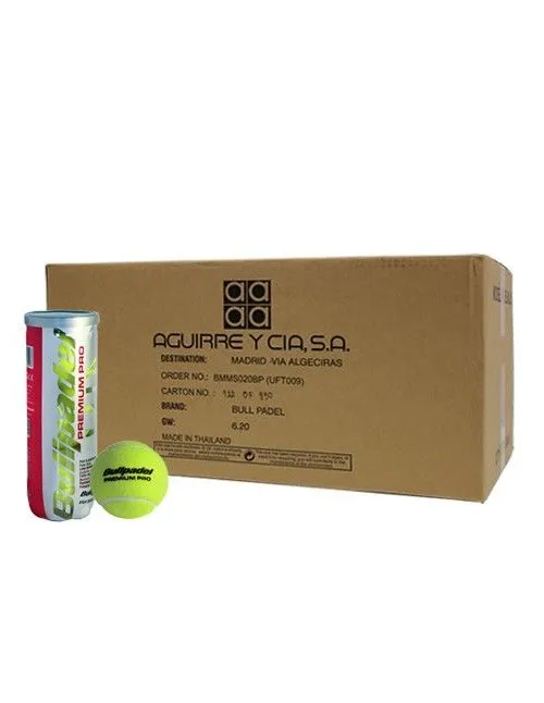 Cajón de 24 botes de pelotas BullPadel Premium Pro | Ofertas Pádel