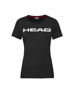 Camiseta Head Club Lucy Negro Blanco Mujer | Ofertas de pádel