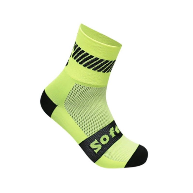 Softee Walk Half Socks Fluorescent Yellow