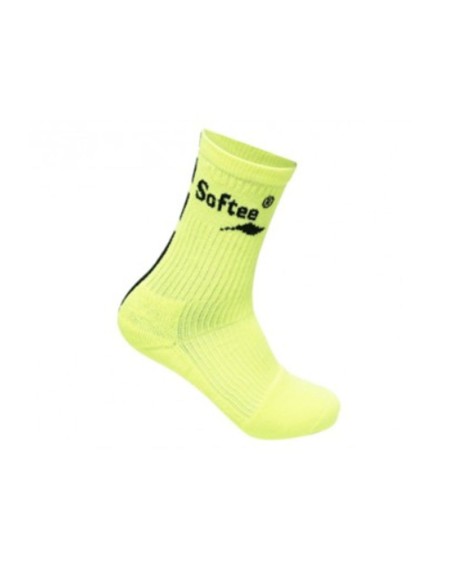 Calcetines Softee Media Caña Premium Amarillo Fluor | Ofertas de pádel